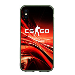 Чехол iPhone XS Max матовый CS GO КС ГО, цвет: 3D-темно-зеленый