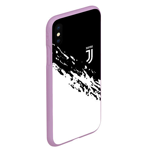 Чехол iPhone XS Max матовый JUVENTUS / 3D-Сиреневый – фото 2