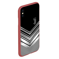 Чехол iPhone XS Max матовый JUVENTUS, цвет: 3D-красный — фото 2