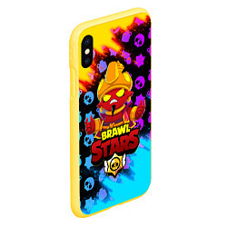 Чехол iPhone XS Max матовый BRAWL STARS EVIL GENE ДЖИН, цвет: 3D-желтый — фото 2