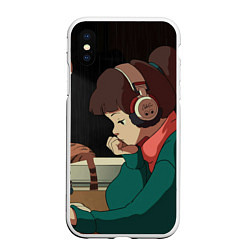 Чехол iPhone XS Max матовый STUDY GIRL