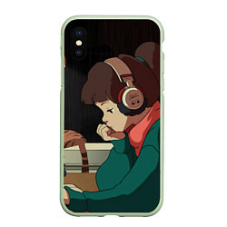 Чехол iPhone XS Max матовый STUDY GIRL