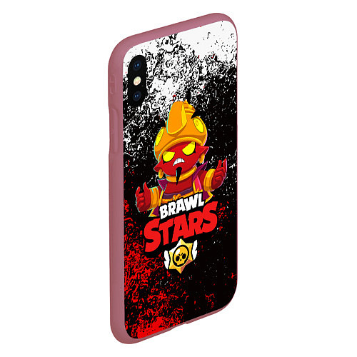 Чехол iPhone XS Max матовый BRAWL STARS EVIL GENE ДЖИН / 3D-Малиновый – фото 2