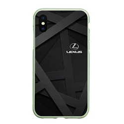 Чехол iPhone XS Max матовый LEXUS, цвет: 3D-салатовый