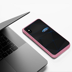Чехол iPhone XS Max матовый FORD, цвет: 3D-малиновый — фото 2