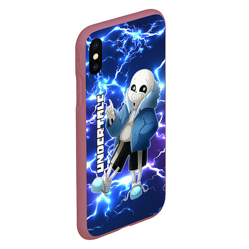 Чехол iPhone XS Max матовый UNDERTALE АНДЕРТЕЙЛ / 3D-Малиновый – фото 2