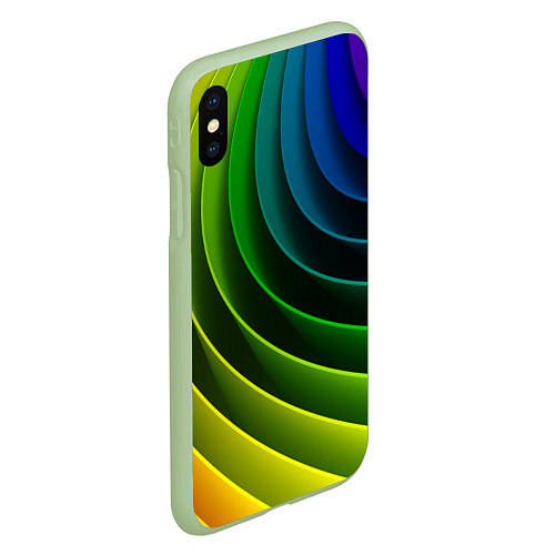 Чехол iPhone XS Max матовый Color 2058 / 3D-Салатовый – фото 2