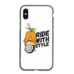 Чехол iPhone XS Max матовый RIDE WITH STYLE Z