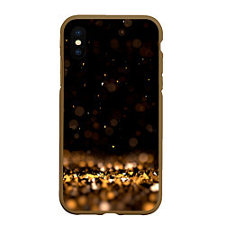 Чехол iPhone XS Max матовый Золото, цвет: 3D-коричневый