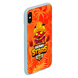 Чехол iPhone XS Max матовый BRAWL STARS EVIL GENE ДЖИН, цвет: 3D-голубой — фото 2