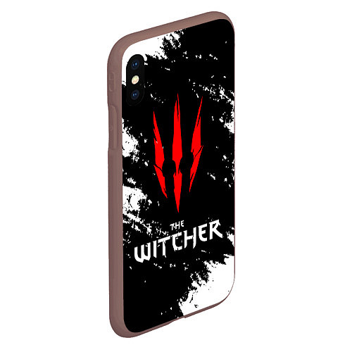 Чехол iPhone XS Max матовый The Witcher / 3D-Коричневый – фото 2