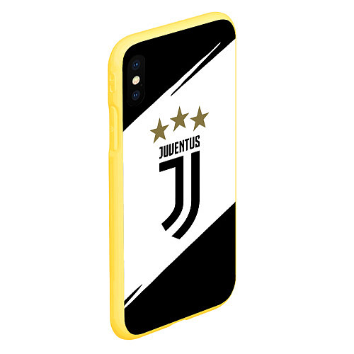 Чехол iPhone XS Max матовый JUVENTUS / 3D-Желтый – фото 2