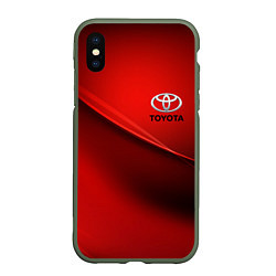 Чехол iPhone XS Max матовый TOYOTA, цвет: 3D-темно-зеленый