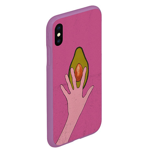 Чехол iPhone XS Max матовый Avocado / 3D-Фиолетовый – фото 2