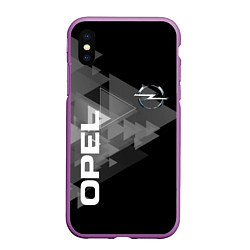 Чехол iPhone XS Max матовый OPEL, цвет: 3D-фиолетовый