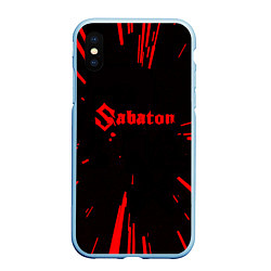 Чехол iPhone XS Max матовый Sabaton, цвет: 3D-голубой