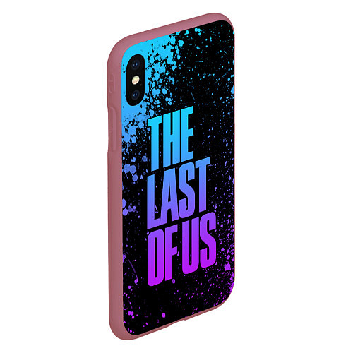 Чехол iPhone XS Max матовый THE LAST OF US / 3D-Малиновый – фото 2