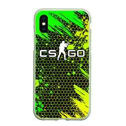 Чехол iPhone XS Max матовый COUNTER STRIKE, цвет: 3D-салатовый