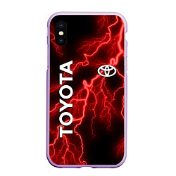 Чехол iPhone XS Max матовый TOYOTA, цвет: 3D-сиреневый