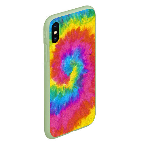 Чехол iPhone XS Max матовый ХИППИ / 3D-Салатовый – фото 2