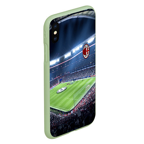 Чехол iPhone XS Max матовый FC MILAN / 3D-Салатовый – фото 2