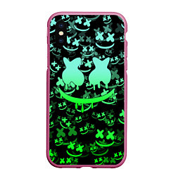 Чехол iPhone XS Max матовый MARSHMELLO, цвет: 3D-малиновый