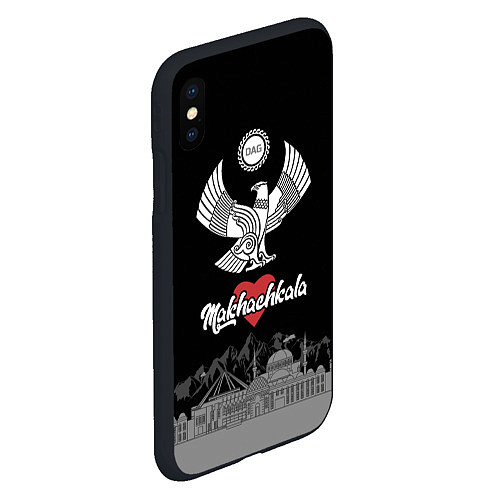 Чехол iPhone XS Max матовый Дагестан Махачкала / 3D-Черный – фото 2