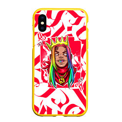 Чехол iPhone XS Max матовый 6ix9ine Tekashi, цвет: 3D-желтый