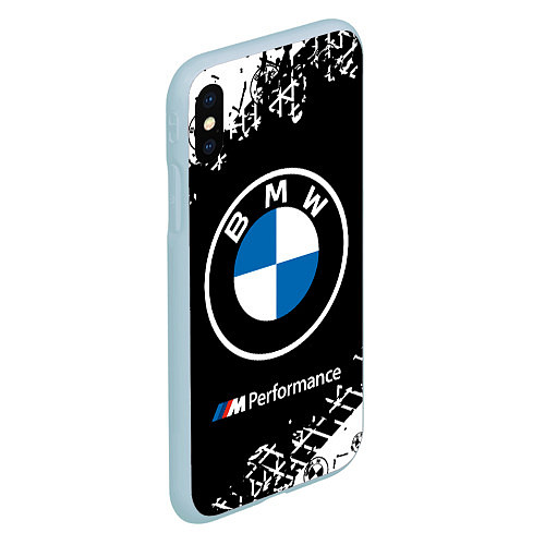 Чехол iPhone XS Max матовый BMW БМВ / 3D-Голубой – фото 2