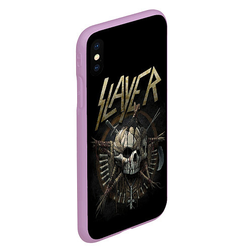 Чехол iPhone XS Max матовый Slayer / 3D-Сиреневый – фото 2