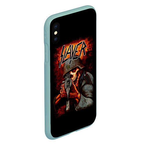 Чехол iPhone XS Max матовый Slayer / 3D-Мятный – фото 2