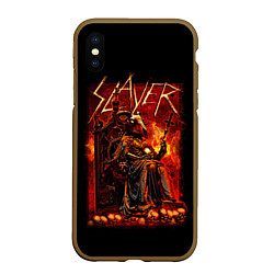 Чехол iPhone XS Max матовый Slayer, цвет: 3D-коричневый
