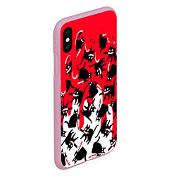 Чехол iPhone XS Max матовый WHAT CAT, цвет: 3D-розовый — фото 2