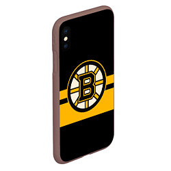 Чехол iPhone XS Max матовый BOSTON BRUINS NHL, цвет: 3D-коричневый — фото 2