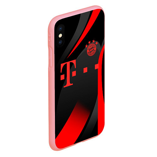 Чехол iPhone XS Max матовый FC Bayern Munchen / 3D-Баблгам – фото 2