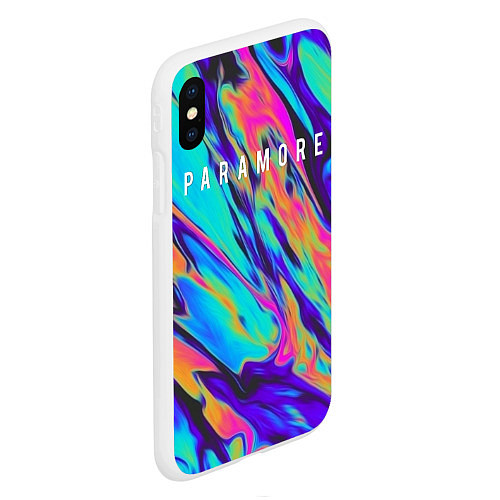 Чехол iPhone XS Max матовый PARAMORE / 3D-Белый – фото 2