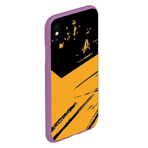 Чехол iPhone XS Max матовый Star Trek / 3D-Фиолетовый – фото 2