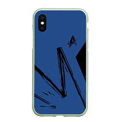 Чехол iPhone XS Max матовый Star Trek, цвет: 3D-салатовый