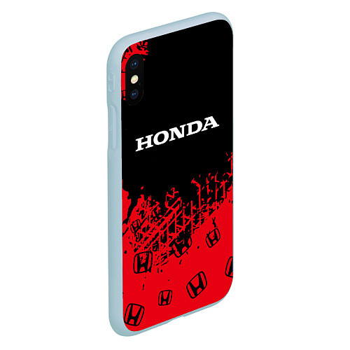 Чехол iPhone XS Max матовый HONDA ХОНДА / 3D-Голубой – фото 2