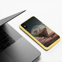 Чехол iPhone XS Max матовый Самоизоляция, цвет: 3D-желтый — фото 2