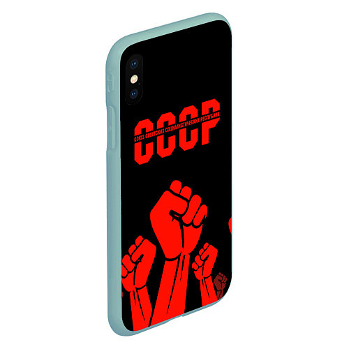 Чехол iPhone XS Max матовый СССР / 3D-Мятный – фото 2