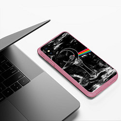 Чехол iPhone XS Max матовый Dark Side of the Moon Stick, цвет: 3D-малиновый — фото 2