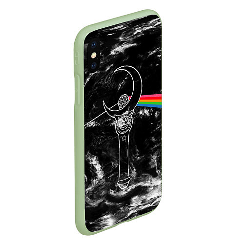 Чехол iPhone XS Max матовый Dark Side of the Moon Stick / 3D-Салатовый – фото 2