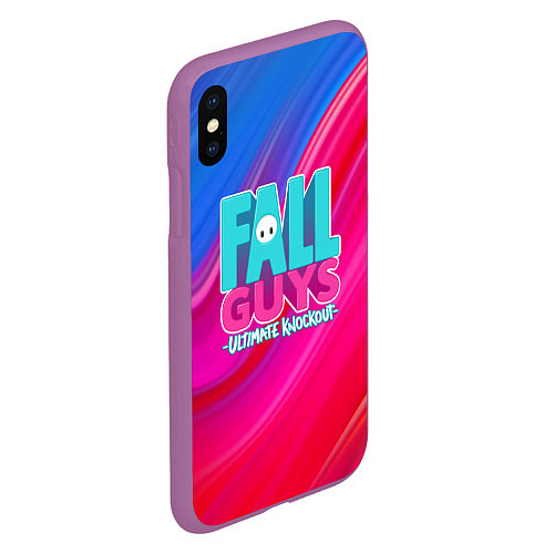 Чехол iPhone XS Max матовый FALL GUYS: Ultimate Knockout / 3D-Фиолетовый – фото 2