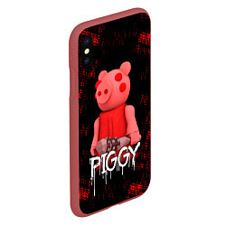 Чехол iPhone XS Max матовый Roblox Piggy, цвет: 3D-красный — фото 2