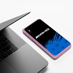 Чехол iPhone XS Max матовый MERCEDES МЕРСЕДЕС, цвет: 3D-розовый — фото 2