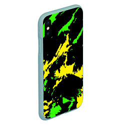 Чехол iPhone XS Max матовый Желто-зеленый, цвет: 3D-мятный — фото 2