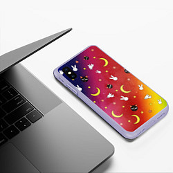 Чехол iPhone XS Max матовый SAILOR MOON, цвет: 3D-светло-сиреневый — фото 2