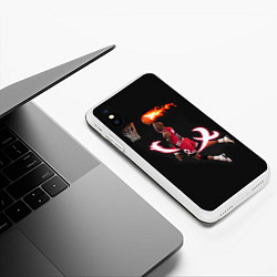 Чехол iPhone XS Max матовый MICHAEL JORDAN, цвет: 3D-белый — фото 2
