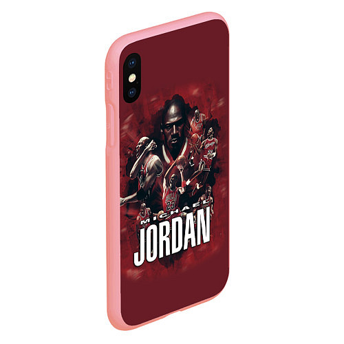 Чехол iPhone XS Max матовый MICHAEL JORDAN / 3D-Баблгам – фото 2